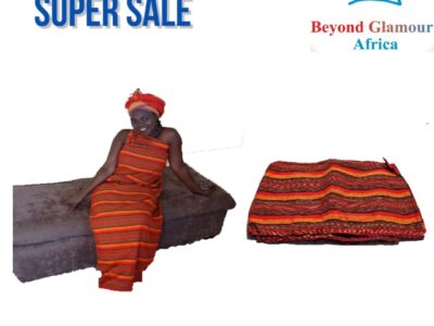 A brown orange maasai shuka very fashionable to have