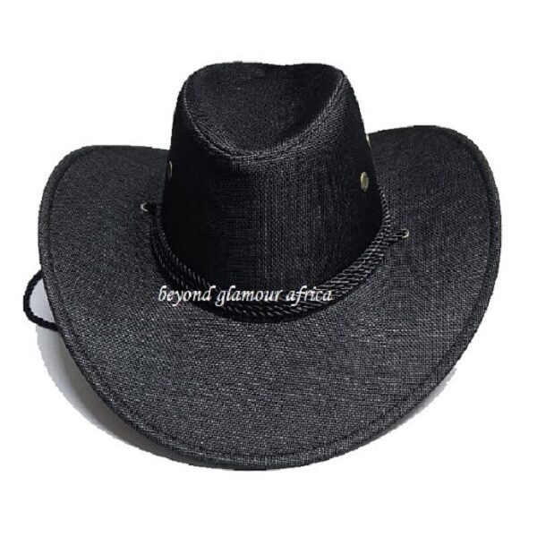 Men's black cowboy hat very fashionable to have