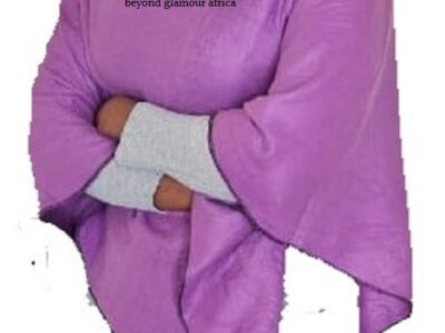 Ladies purple poncho very fashionable and durable to have.