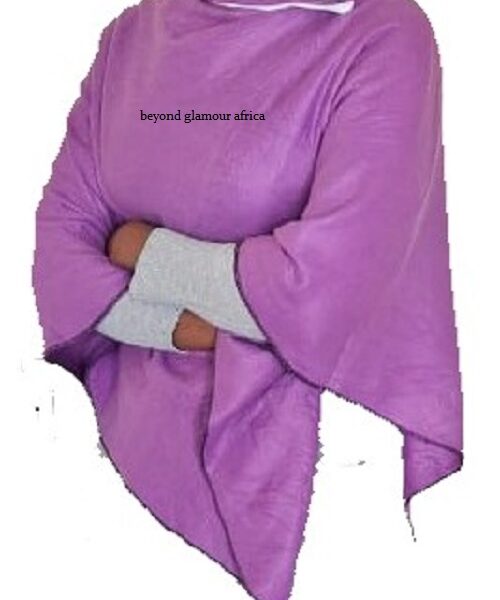 Ladies purple poncho very fashionable and durable to have.