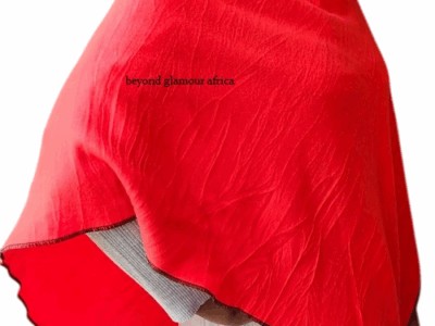 Ladies red cotton poncho very fashionable to have