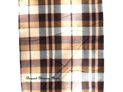 Ladies beige cotton shawl and brown clutch bag combo very fashionable