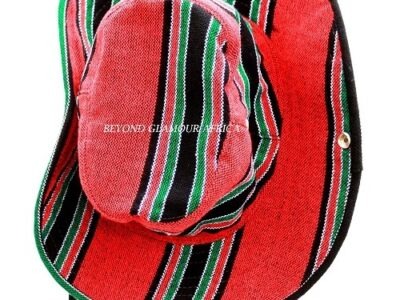 A multicolored sunhat very fashionable and comfortable to have
