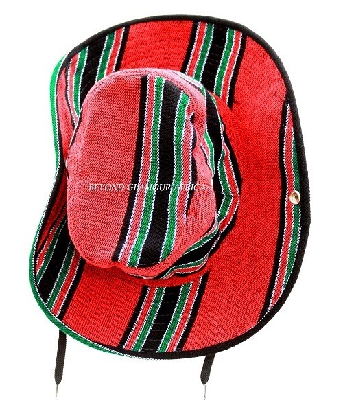 A multicolored sunhat very fashionable and comfortable to have